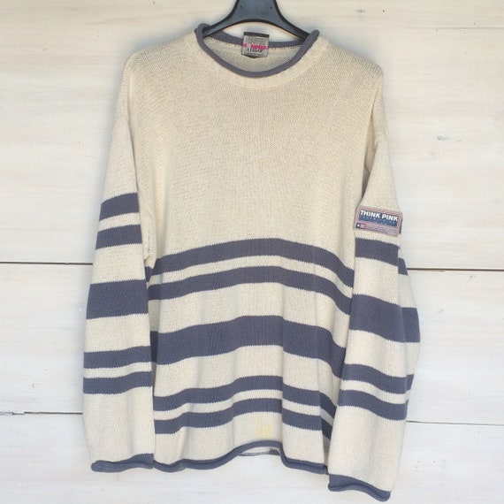 jumper THINK PINK vintage 1980 size XL cotton
