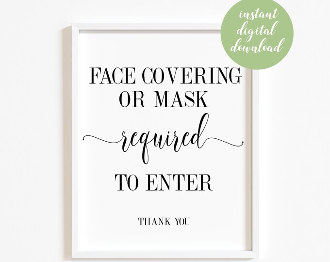 Mask Table Sign This item is unavailable - Etsy