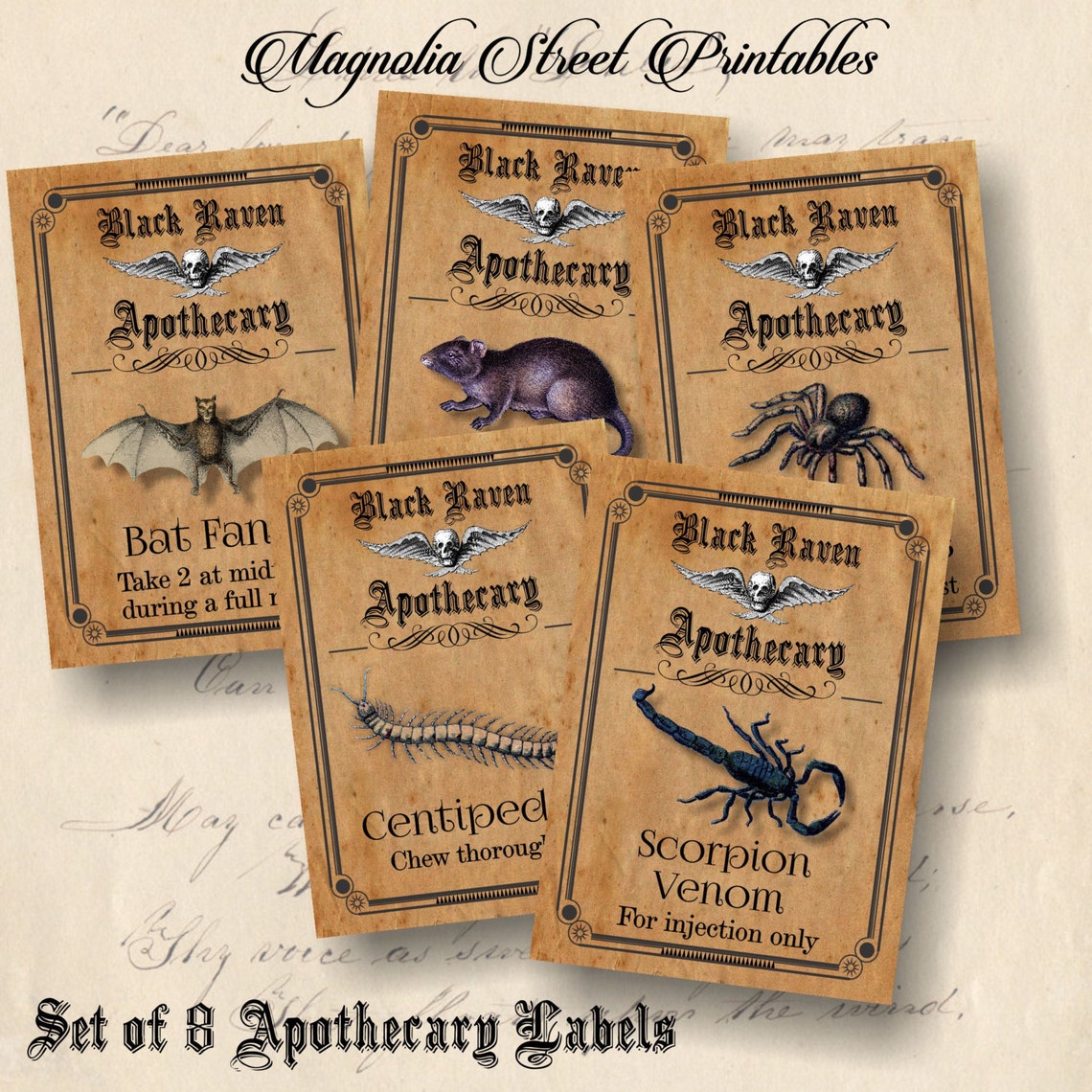 printable halloween apothecary labels diy spooky goth