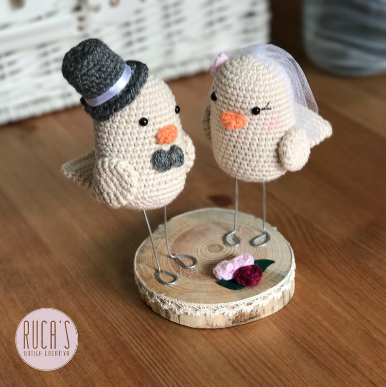 patrón amigurumi: pajaritos novios espaÑol english | etsy