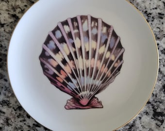 Vintage Fitz & Floyd “Du Mer” Seashell Fine Porcelain Salad Plate - set 2