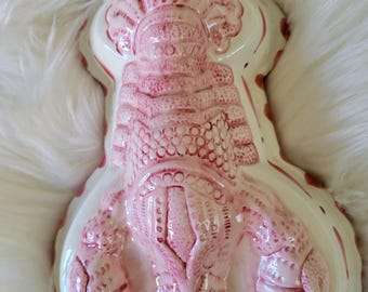 Vintage White and Red Ceramic Lobster Decorative Hangable Mold | ABC Bassano Italy