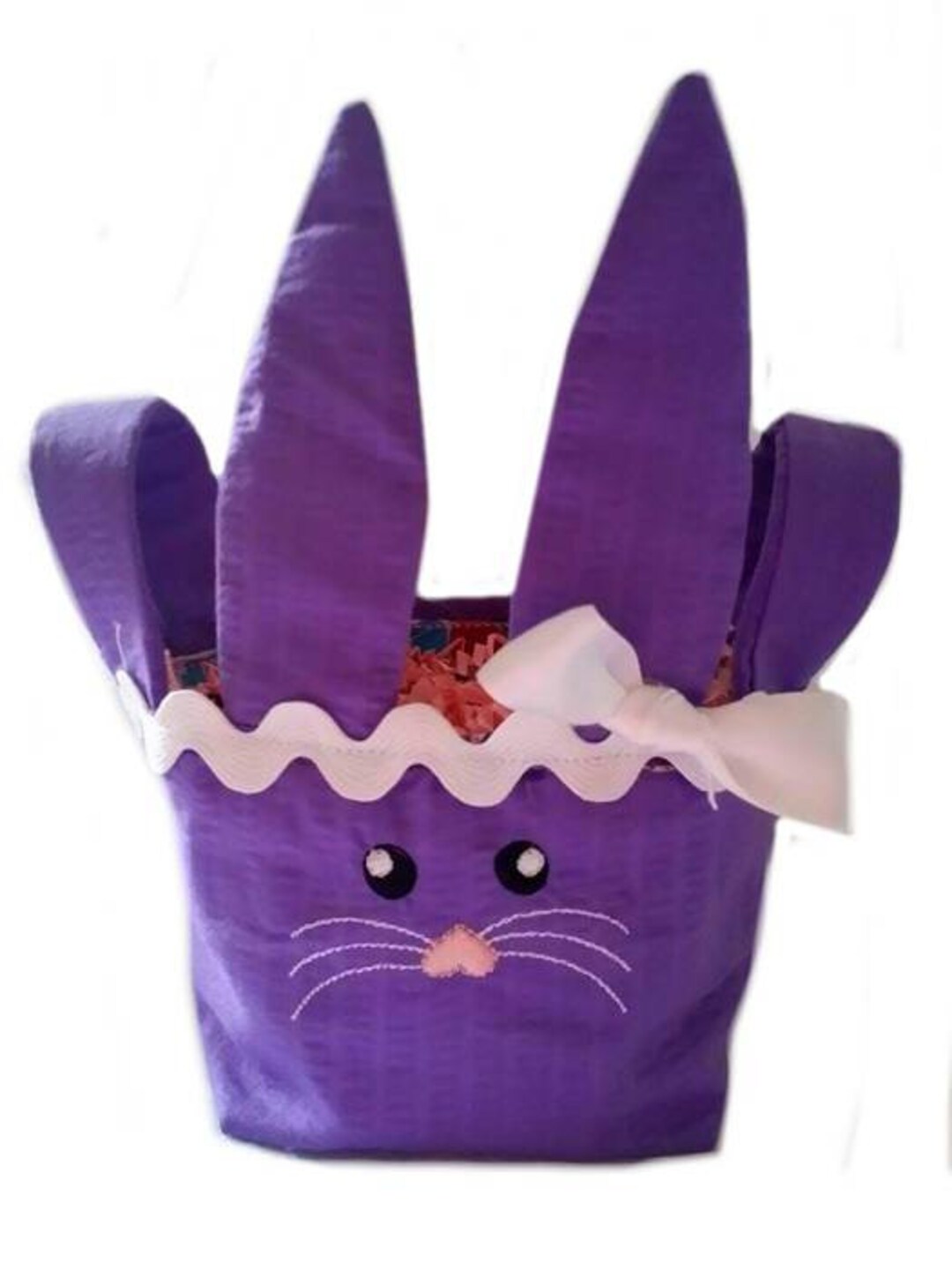 In Hoop Bunny Face Basket Etsy