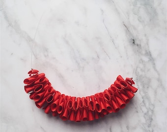 SINTESI A. Minimal necklace modern jewellery, pvc necklace, minimalist, contemporary jewelry, gift for her, gift for san valentine