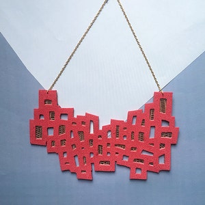 cassiopea - Modern alcantara necklace || 100% Handmade ||