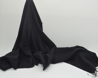 Handwoven Black Yak Wool Shawl: Nepalese Blanket, Sofa Throw
