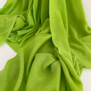 Neon Green Cashmere Shawl Cashmere Scarf Pashmina Scarf Cashmere Stole Cashmere Wrap Cashmere Stole Scarf Cashmere Shawl image 4