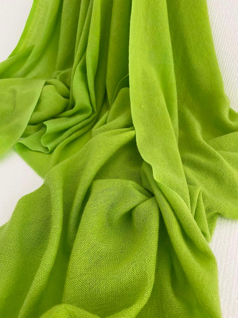 Neon Green Cashmere Shawl Cashmere Scarf Pashmina Scarf Cashmere Stole Cashmere Wrap Cashmere Stole Scarf Cashmere Shawl image 4