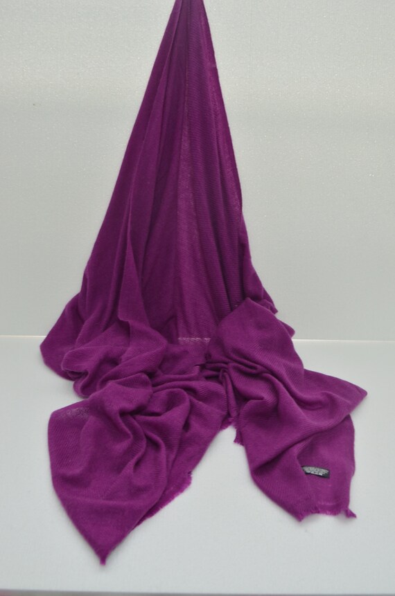 magenta cashmere scarf