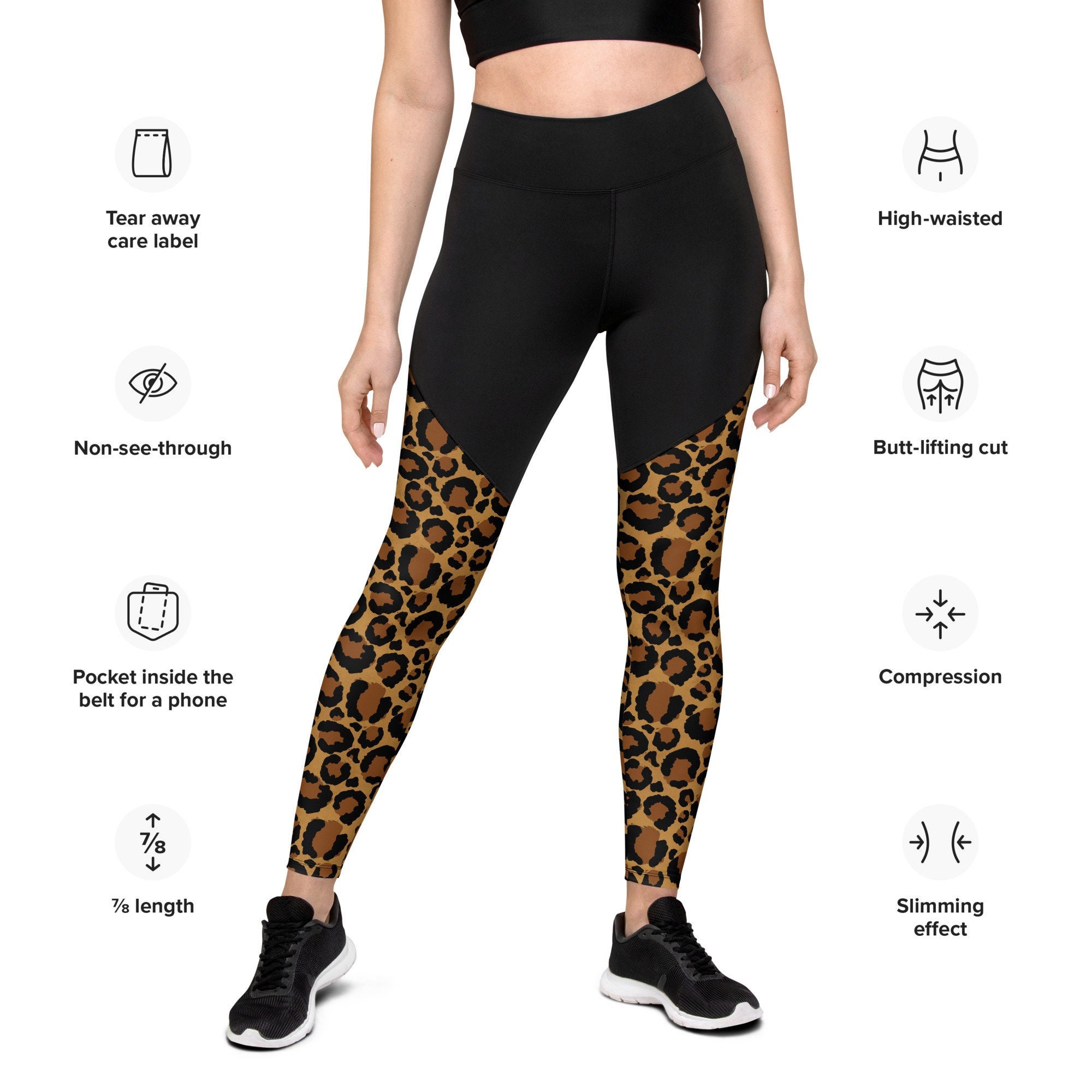 Cow Gym Leggings, Compression Leggings, Funky Sports Leggings, High  Waisted, Squat Proof Leggings, Thick Leggings, Black & White Cow Tights 