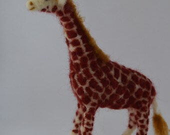 Needle felted giraffe, Felt giraffe, needle felting, needlefelt, handmade, sheep wool, felted sculpture