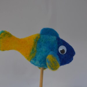 Needle felted fish, felted fish , fish, needlefelt, needle felting, handmade, felted sculpture fish image 2
