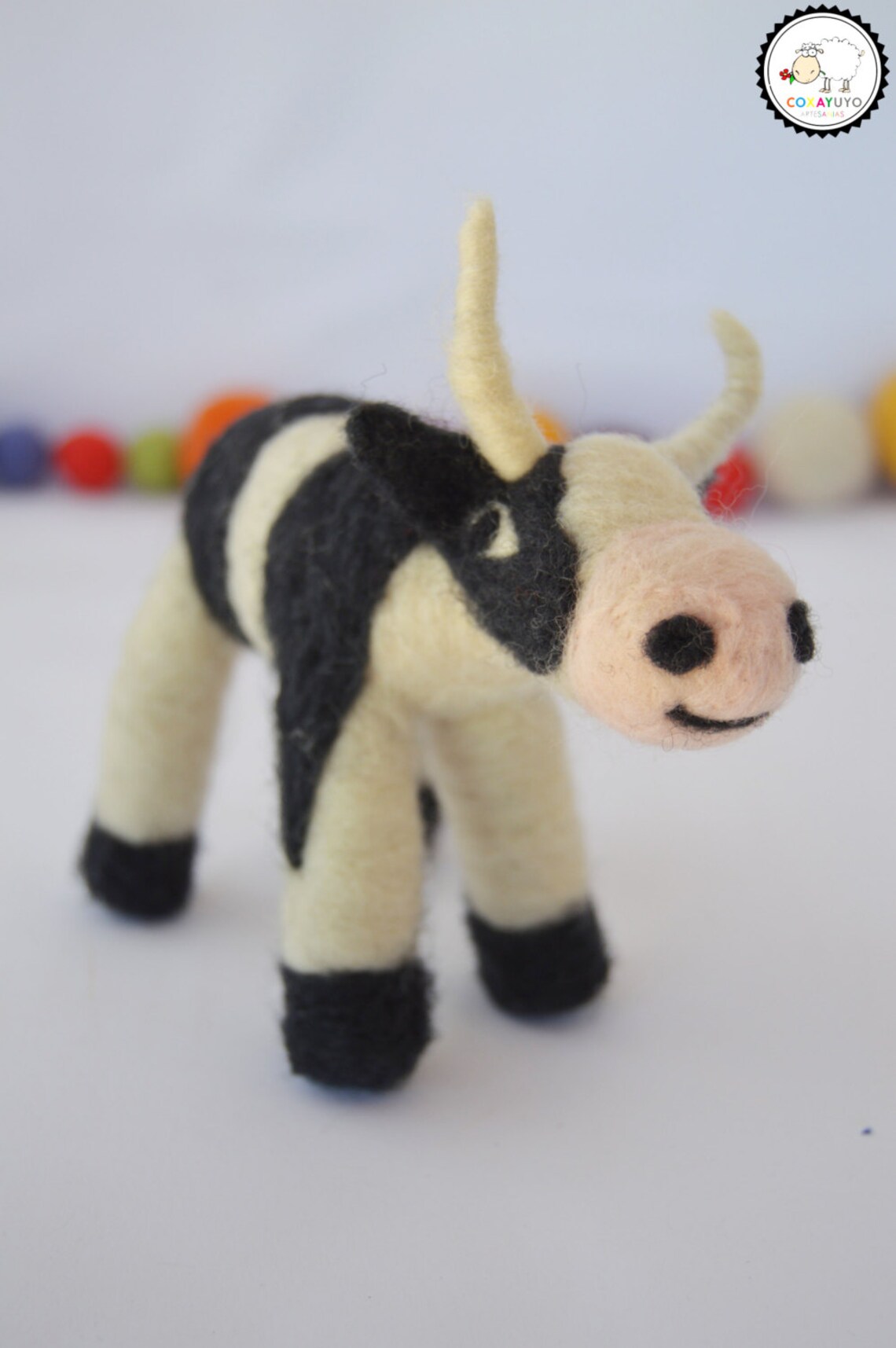 Needle Felted Cow Felt Cow Needle Felting Needlefelt Etsy