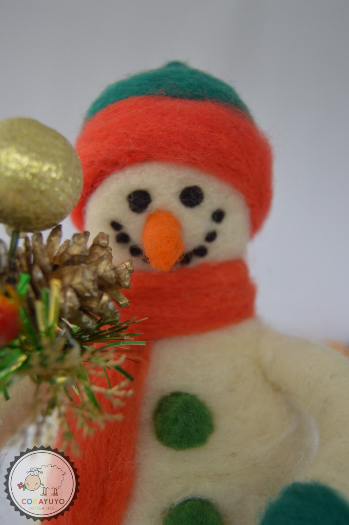 Felted Snowman Needle Felting Christmas Decoration Etsy