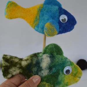 Needle felted fish, felted fish , fish, needlefelt, needle felting, handmade, felted sculpture fish image 4