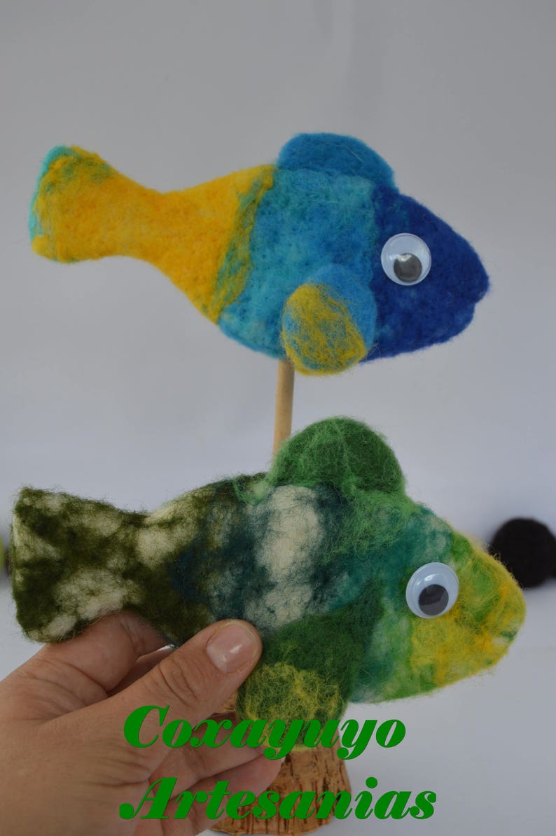 Needle felted fish, felted fish , fish, needlefelt, needle felting, handmade, felted sculpture fish image 4