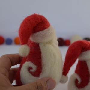 Needle felted Santa Claus, Felted Santa, Christmas, needle     felting, felted sculpture, sheep wool
