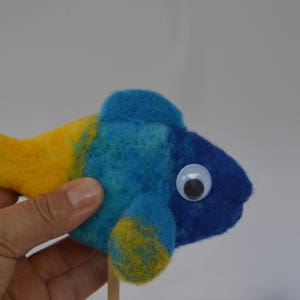 Needle felted fish, felted fish , fish, needlefelt, needle felting, handmade, felted sculpture fish image 3