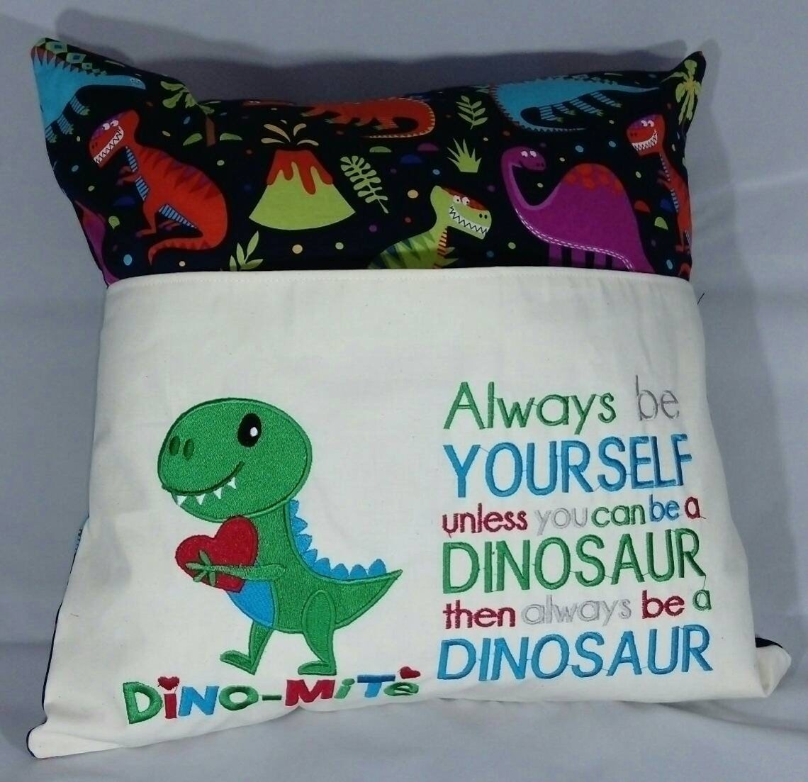 Dinosaur Reading Pillow Etsy UK