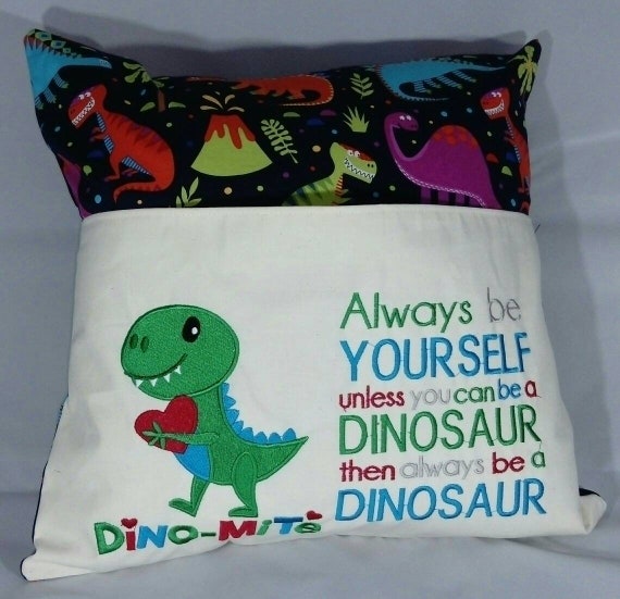 dinosaur reading pillow
