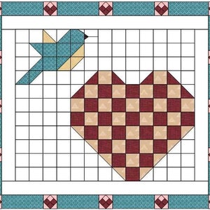 Blue Bird of Happiness Quilt Pattern image 1