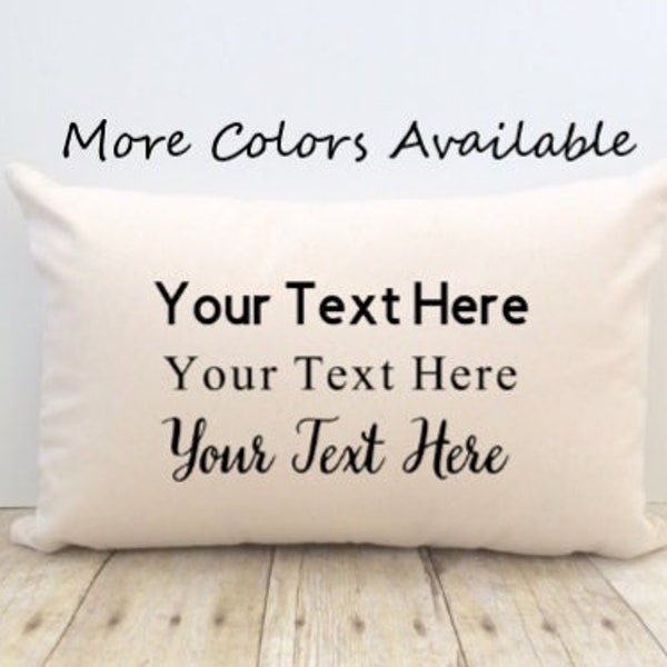 Text Pillow Etsy