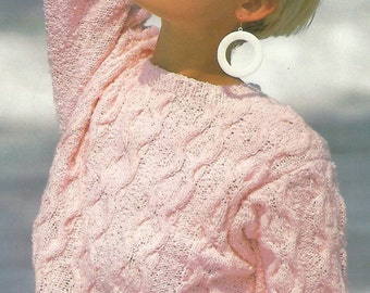Breien patroon damesvrouw meisjes truiJumper DK Light Breipatroon DamesVrouw Mohair Breipatroon Kant breipatroon
