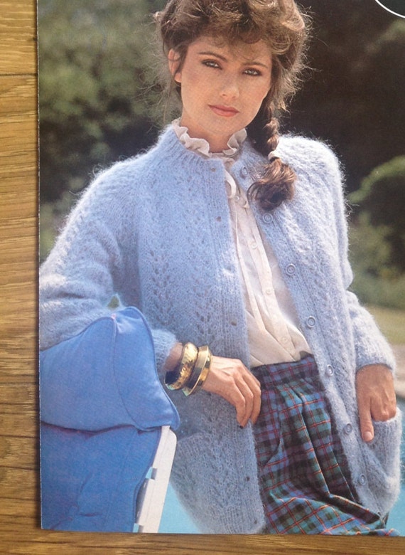 Breipatroon DamesDames Mohair Kant paneel Vestmaat 32 40in Breipatroon DamesVrouw Mohair Breipatroon Kant breipatroon