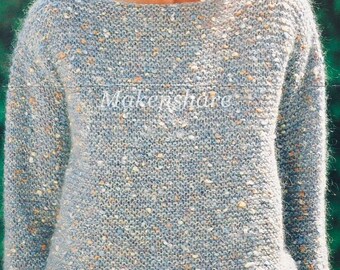 Easy Knitting Pattern Jumper, Sweater , Pullover Suitable for Beginner ( READ LISTING INFORMATION ) size 30-40in 76-101cm
