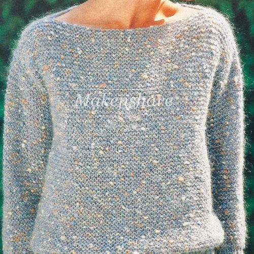 slash neck jumper knitting pattern free