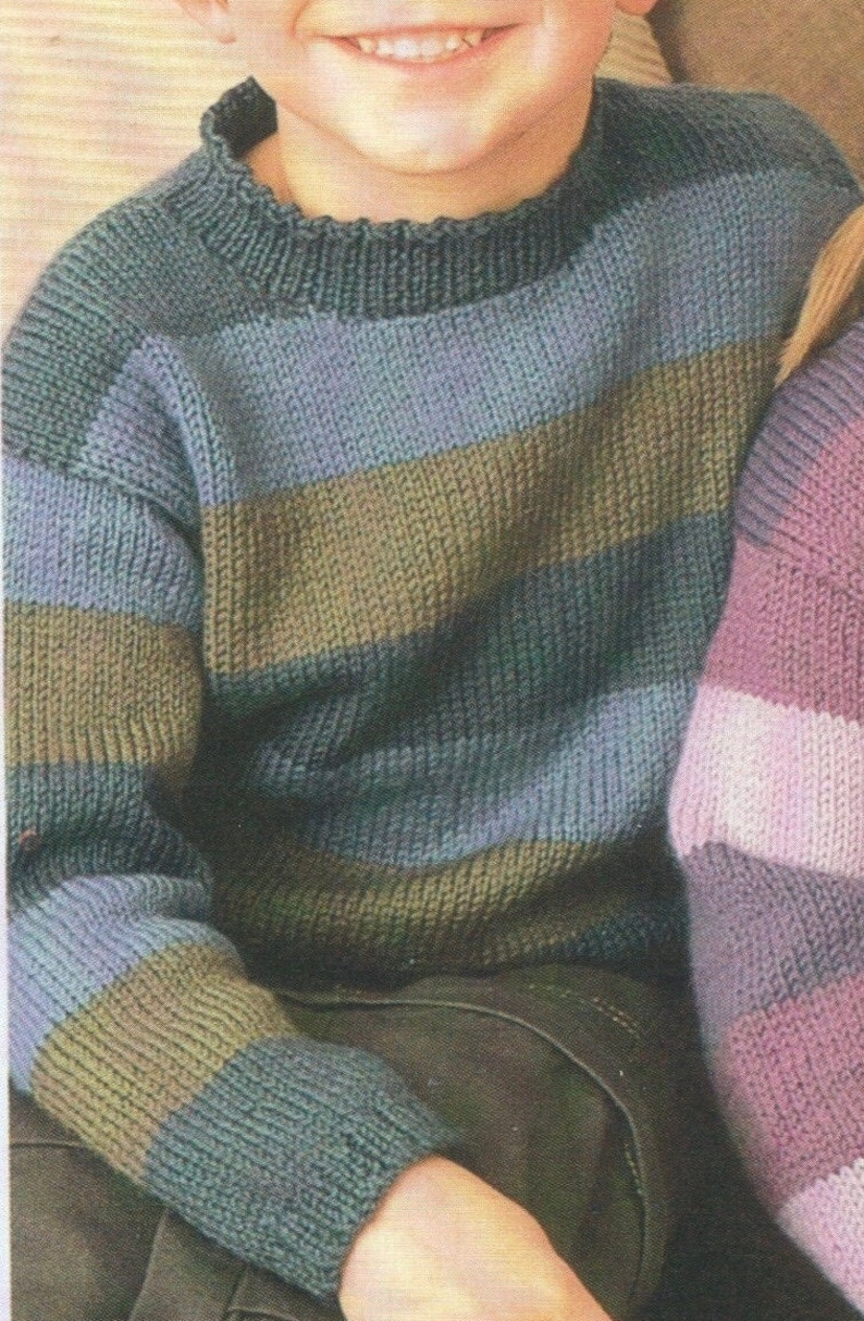 Knitting Pattern Childrens Sweater/ Jumper/ Pullover DK / Etsy Australia