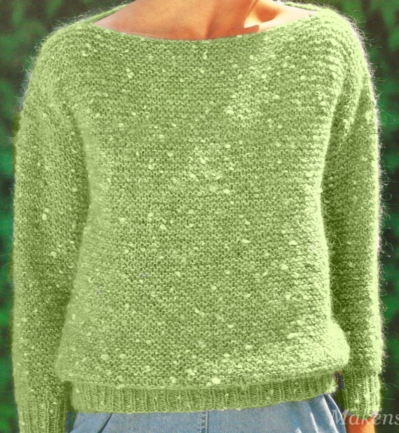 Easy Knitting Pattern Jumper, Sweater , Suitable for Beginner ( PLEASE READ BELOW ) as yarn alternatives are needed, size 30-40in 76-101cm image 4