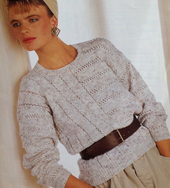 Breien patroon damesvrouw meisjes truiJumper DK Light Breipatroon DamesVrouw Mohair Breipatroon Kant breipatroon