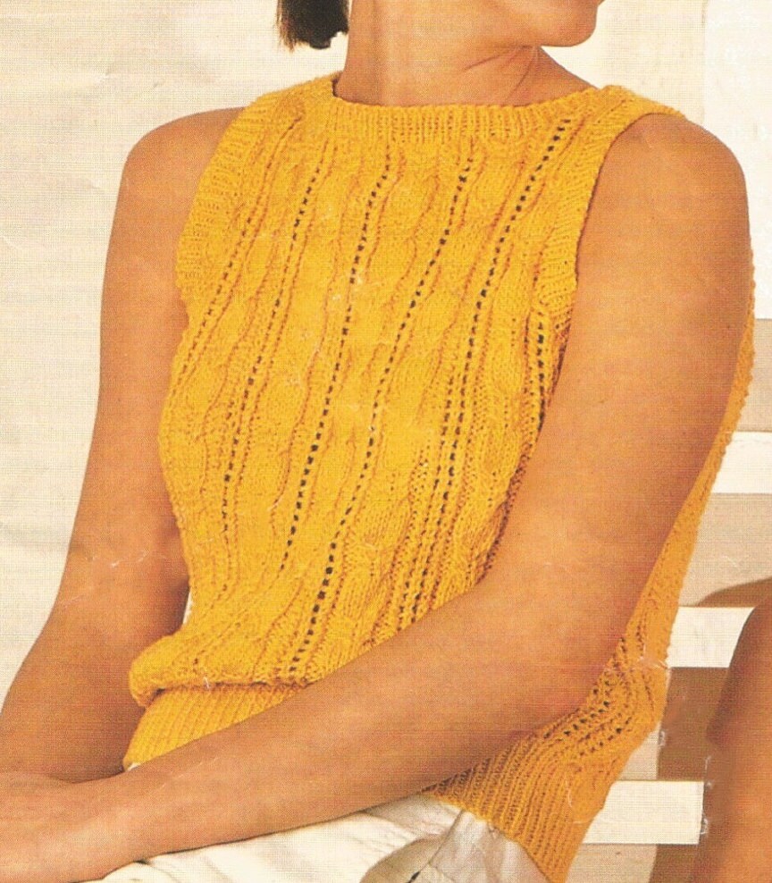 Knitting Pattern Ladies Pattern Summer Tops Knitting Etsy UK