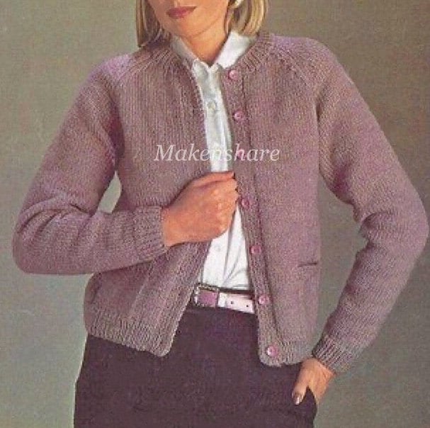 Knitting Pattern Ladies Chunky/Bulky Cardigan size 32-38in | Etsy