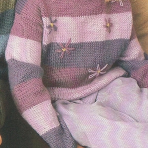 Knitting Pattern Childrens Sweater/ Jumper/ Pullover DK / Light Worsted Size 20-30 in 56-76cm Age 1 to 11 image 4
