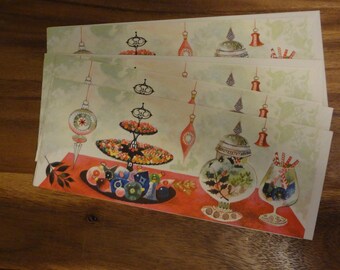Cards ~ Vintage Christmas card set of 4 with envolples
