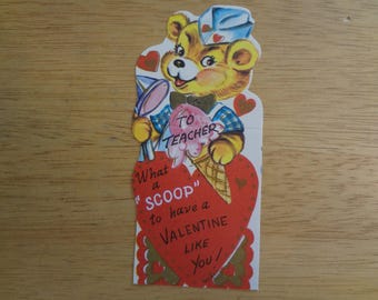 Cards ~ Vintage Valentine "Scoop" for teacher