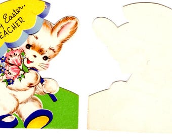 Cards ~Vintage Easter Greeting Card - Teacher - Stanley Greetings 1950's