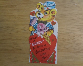 Cards ~ Vintage Valentine "Scoop" for teacher