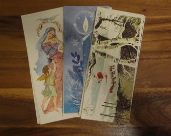 Cards ~ Vintage Christmas - set of five with 3 envelopes