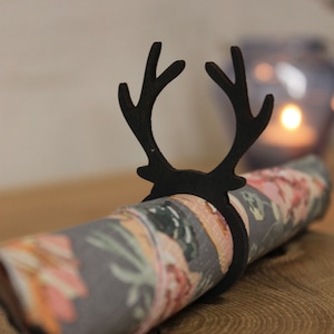 Napkin ring, Christmas decor, Table decor, Serving decor, Christmas table, Christmas tree napkin ring, Reindeer napkin Rings, set of 6