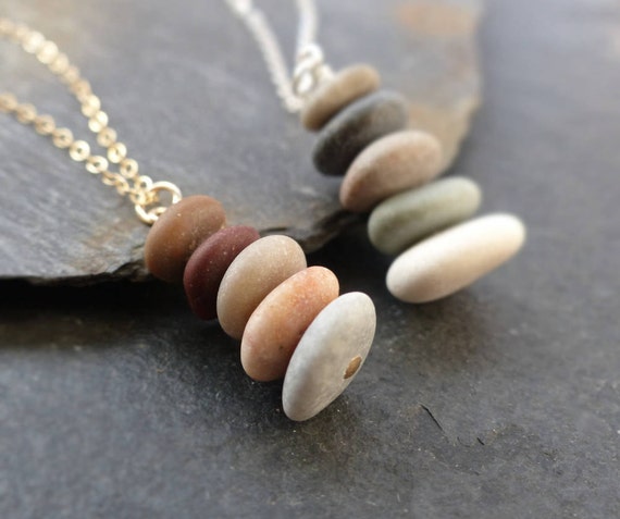 Rustic Large Clay Bead Necklace - Bits off the Beach