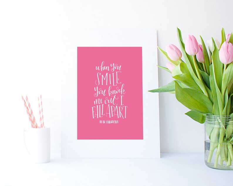 When You Smile You Knock Me Out I Fall Apart Hamilton Etsy