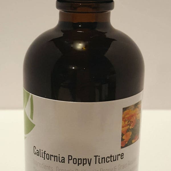 California Poppy Tincture Extract Eschscholzia Californica Stress Organic 4 oz