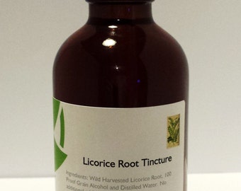 Licorice Root (Glycyrrhiza Glabra) Tincture Large 4 oz Bottle The Rural Apothecary