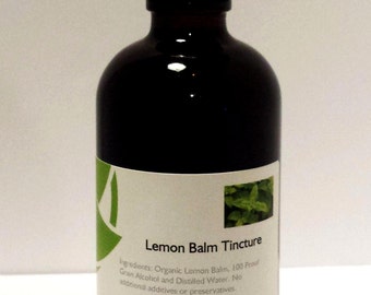 Lemon Balm Extract Tincture Wild Crafted Top Quality & Strength Large 4 oz Size The Rural Apothecary