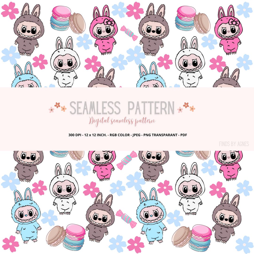 Labubu Seamless Pattern - Etsy