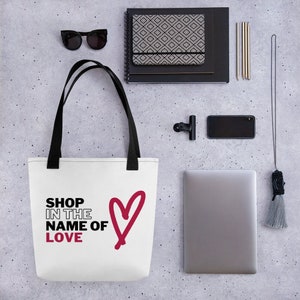 Shop in the name of Love. Digital svg file compatible with cricut and silhouette machines
