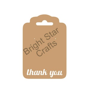 Earring tag display card svg